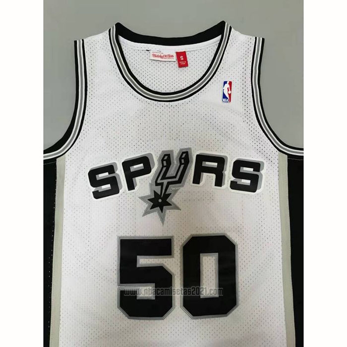 Camiseta San Antonio Spurs David Robinson #50 Mitchell & Ness 1998-99 Blanco